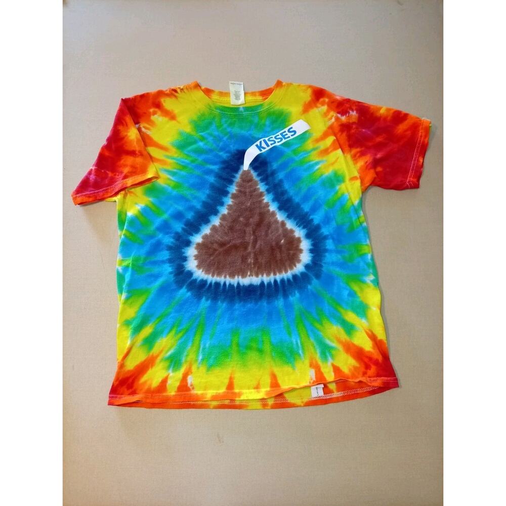 Hershey Kisses Tie Dye Chocolate T-Shirt Women's Teen Kids M L Candy Chocolate